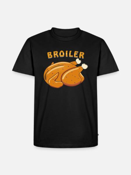 HUHN HÄNCHEN BROILER - Männer Premium Bio T-Shirt - Schwarz