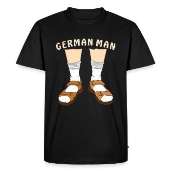 GERMAN MAN - T-shirt Premium bio Homme - noir - Devant - Nico (187cm)