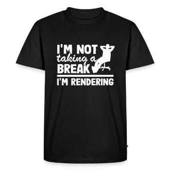 I'm Rendering Filmmaker Video Editor Editing Gift - Men's Premium Organic T-Shirt - black - Front - Nico (187cm)
