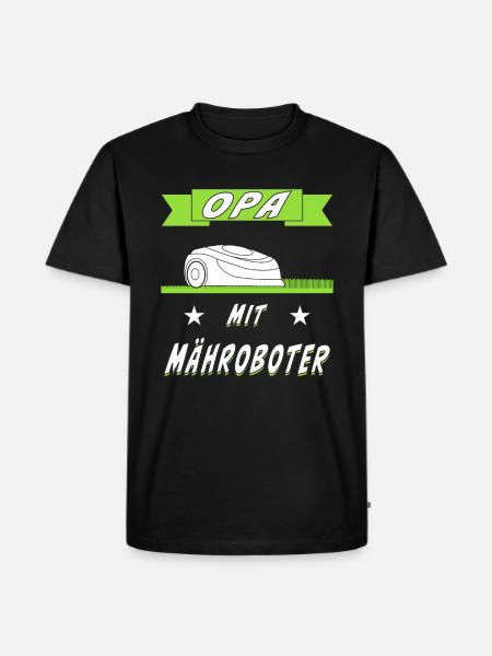 RASENROBOTER RASEN MÄHEN - Männer Premium Bio T-Shirt - Schwarz