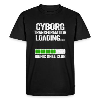 Récupération de cadeau d'opération de chirurgie du genou drôle - T-shirt Premium bio Homme - noir - Devant - Nico (187cm)