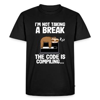Programmierer Faultier Informatiker Nerd Coder Bug - Männer Premium Bio T-Shirt - Schwarz - Vorne - Nico (187cm)