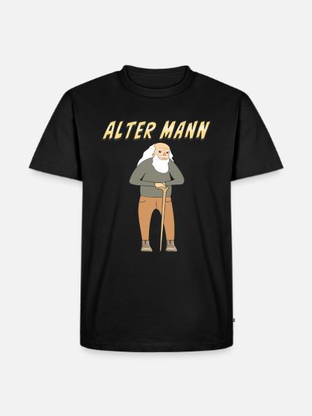 ALTER MANN - Männer Premium Bio T-Shirt - Schwarz