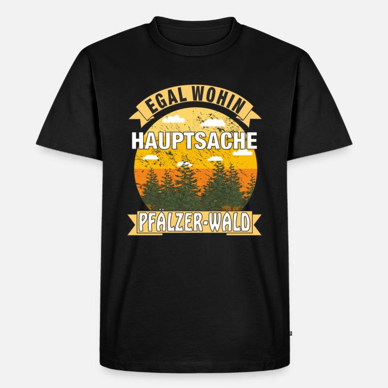 HAUPTSACHE PFÄLZER WALD - Männer Premium Bio T-Shirt - Schwarz