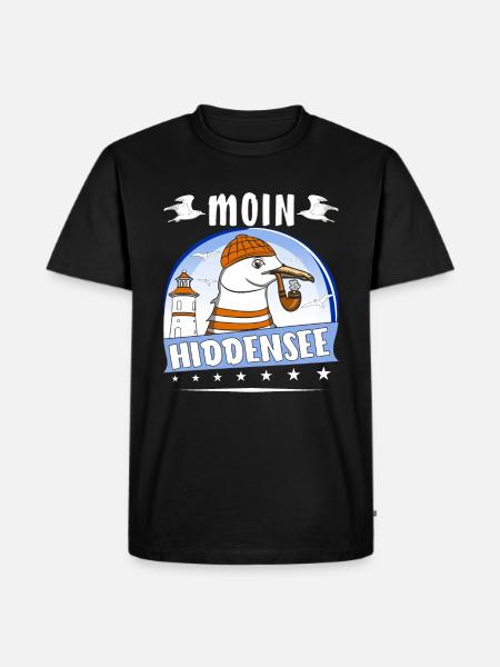 MÖWE MOIN HIDDENSEE - Männer Premium Bio T-Shirt - Schwarz
