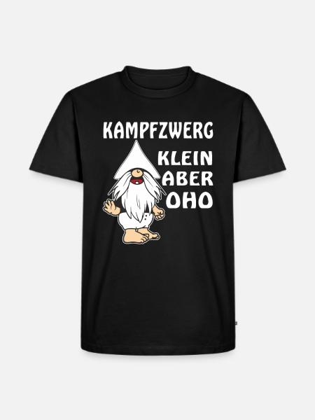 KAMPFZWERG KLEIN ABER OHO - Männer Premium Bio T-Shirt - Schwarz