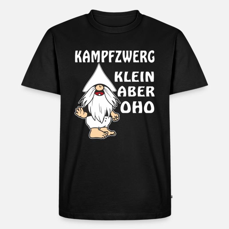 KAMPFZWERG KLEIN ABER OHO - Männer Premium Bio T-Shirt - Schwarz