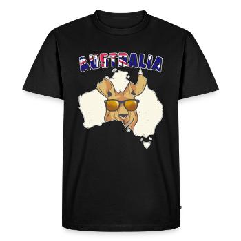 AUSTRALIE - T-shirt Premium bio Homme - noir - Devant - Nico (187cm)