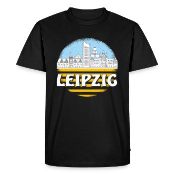 LEIPZIG - T-shirt Premium bio Homme - noir - Devant - Nico (187cm)