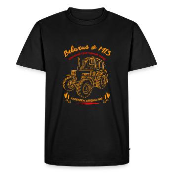 Belarus MTS / Legenden sterben nie. Ostalgie - Männer Premium Bio T-Shirt - Schwarz - Vorne - Nico (187cm)