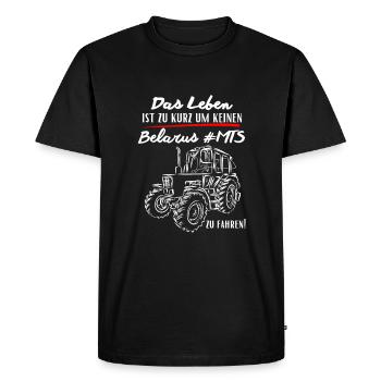 Belarus MTS-Life is too short for no ... - Men's Premium Organic T-Shirt - black - Front - Nico (187cm)