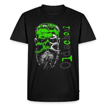 Oldschool - crâne barbu - T-shirt Premium bio Homme - noir - Devant - Nico (187cm)