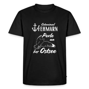Fehmarn, île de la mer Baltique et perle de la mer Baltique - T-shirt Premium bio Homme - noir - Devant - Nico (187cm)