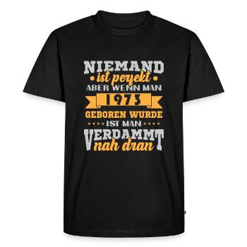 1973 Vintage Rétro Cadeau d’anniversaire - T-shirt Premium bio Homme - noir - Devant - Nico (187cm)