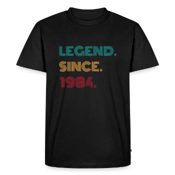 Légende depuis 1984 Vinatge 1984 Cadeau d’anniversaire - T-shirt Premium bio Homme - noir - Devant - Nico (187cm)