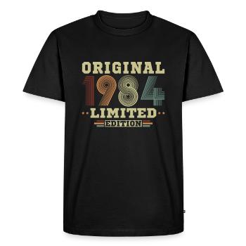 Vinatge 1984 Birthday Gift - Men's Premium Organic T-Shirt - black - Front - Nico (187cm)