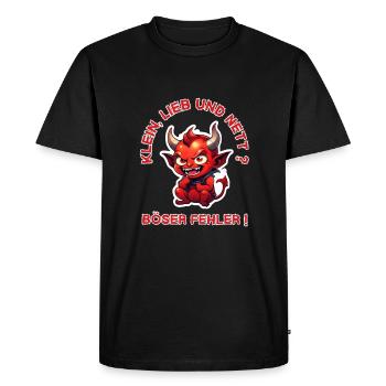 Petit, doux et agréable ? Mauvaise erreur ! petit diable - T-shirt Premium bio Homme - noir - Devant - Nico (187cm)