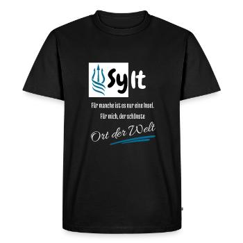 Sylt pour moi le plus bel endroit du monde : l’île de Sylt - T-shirt Premium bio Homme - noir - Devant - Nico (187cm)