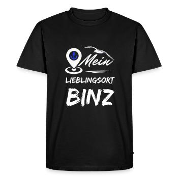 Binz my favorite place - Baltic Sea resort Binz-Seagull anchor - Men's Premium Organic T-Shirt - black - Front - Nico (187cm)