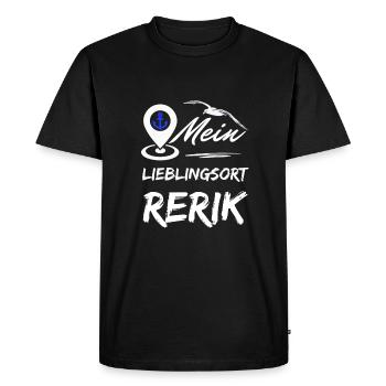 Rerik my favorite place-Baltic Sea resort Rerik-Seagull anchor - Men's Premium Organic T-Shirt - black - Front - Nico (187cm)