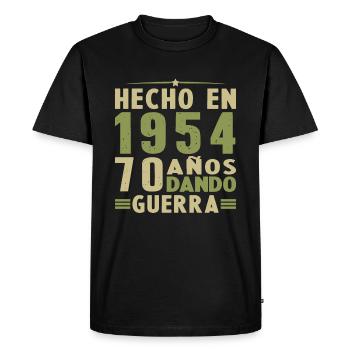 Fabriqué en 1954 Cadeau d’anniversaire 70 ans - T-shirt Premium bio Homme - noir - Devant - Nico (187cm)