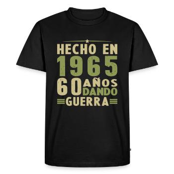 Fabriqué en 1965 60 ans d’anniversaire - T-shirt Premium bio Homme - noir - Devant - Nico (187cm)
