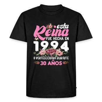 Cadeau d'anniversaire de 30 ans pour femme fabriqué en 1994 - T-shirt Premium bio Homme - noir - Devant - Nico (187cm)
