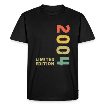 2004 Vintage Rétro Anniversaire - T-shirt Premium bio Homme - noir - Devant - Nico (187cm)