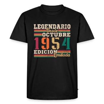 Legendary since 1954 October - Men's Premium Organic T-Shirt - black - Front - Nico (187cm)