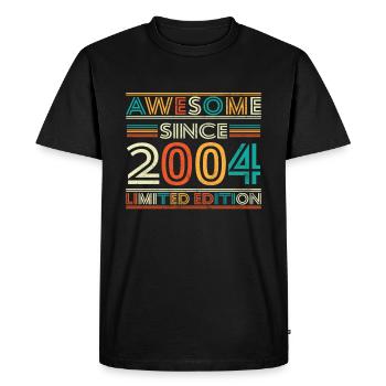 Impressive since 2004 - Men's Premium Organic T-Shirt - black - Front - Nico (187cm)