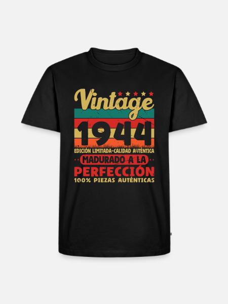 Vinatge 1944 Birthday Gift - Men's Premium Organic T-Shirt - black