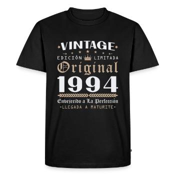 Vinatge 1994 Birthday Gift - Men's Premium Organic T-Shirt - black - Front - Nico (187cm)