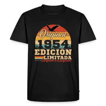 Vinatge 1954 Birthday Gift - Men's Premium Organic T-Shirt - black - Front - Nico (187cm)