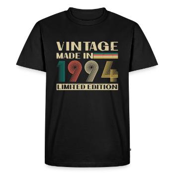 Cadeau d'anniversaire Vinatge 1994 - T-shirt Premium bio Homme - noir - Devant - Nico (187cm)