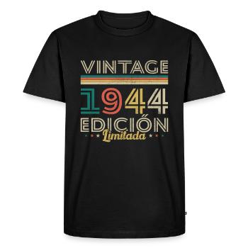Vinatge 1944 Birthday Gift - Men's Premium Organic T-Shirt - black - Front - Nico (187cm)
