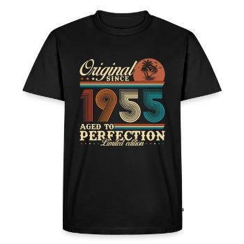 1955 Vintage Retro Cadeau D’anniversaire - T-shirt Premium bio Homme - noir - Devant - Nico (187cm)