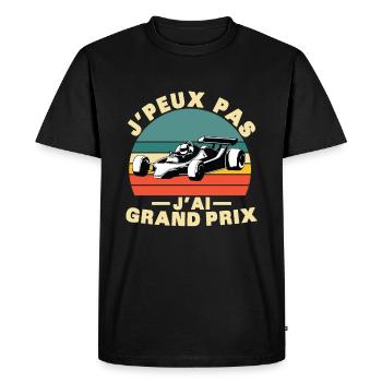 Je peux pas J'ai grand prix - T-shirt Premium bio Homme - noir - Devant - Nico (187cm)