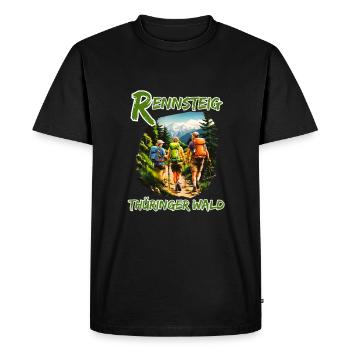 Rennsteig-Thuringian Forest-Thuringia - Men's Premium Organic T-Shirt - black - Front - Nico (187cm)
