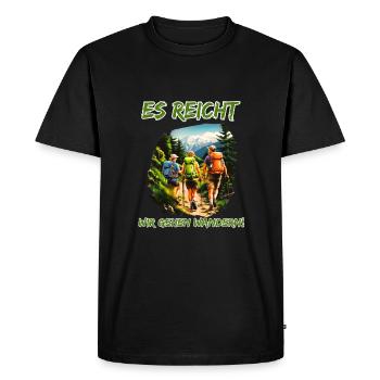 C’est assez que nous partions en randonnée - amis randonneurs - T-shirt Premium bio Homme - noir - Devant - Nico (187cm)