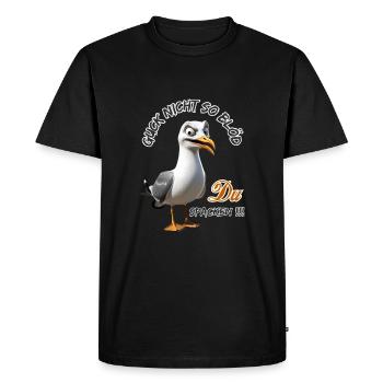 N’aie pas l’air si stupide Toi Spacken Mouette drôle - T-shirt Premium bio Homme - noir - Devant - Nico (187cm)