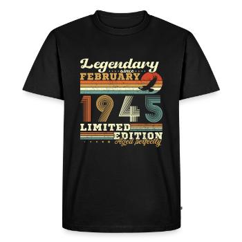 Febrero 1945 Vintage Cumpleaños 1945 Regalo - T-shirt Premium bio Homme - noir - Devant - Nico (187cm)