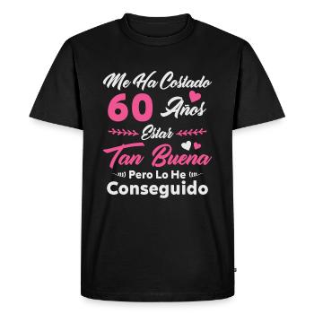 Il m’a fallu 60 ans 60 ans d’anniversaire femmes - T-shirt Premium bio Homme - noir - Devant - Nico (187cm)
