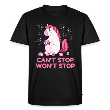 Impossible d'arrêter ne s'arrêtera pas - T-shirt Premium bio Homme - noir - Devant - Nico (187cm)