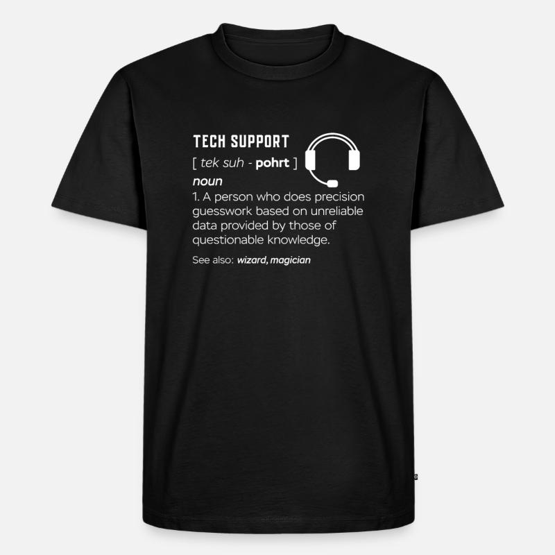 TECH SUPPORT - Men's Premium Organic T-Shirt - black