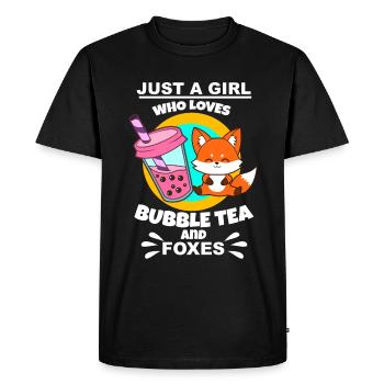 Bubble Tea Bubble Tea Girl Gift - Men's Premium Organic T-Shirt - black - Front - Nico (187cm)