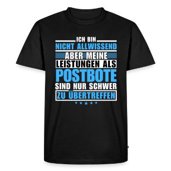 Unmatched performance as a postman - Men's Premium Organic T-Shirt - black - Front - Nico (187cm)
