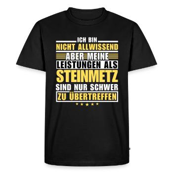 Des performances inégalées en tant que tailleur de pierre - T-shirt Premium bio Homme - noir - Devant - Nico (187cm)