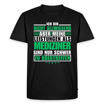 Des performances inégalées en tant que professionnel de la santé - T-shirt Premium bio Homme - noir - Devant - Nico (187cm)