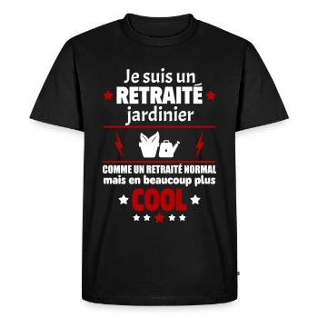 Je suis un retraité jardinier plus cool, retraite - T-shirt Premium bio Homme - noir - Devant - Nico (187cm)
