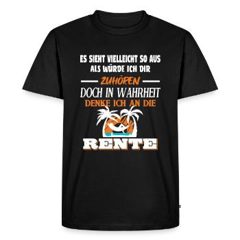 Rentner Vorruhestand Altersteilzeit Rente Geschenk - Männer Premium Bio T-Shirt - Schwarz - Vorne - Nico (187cm)
